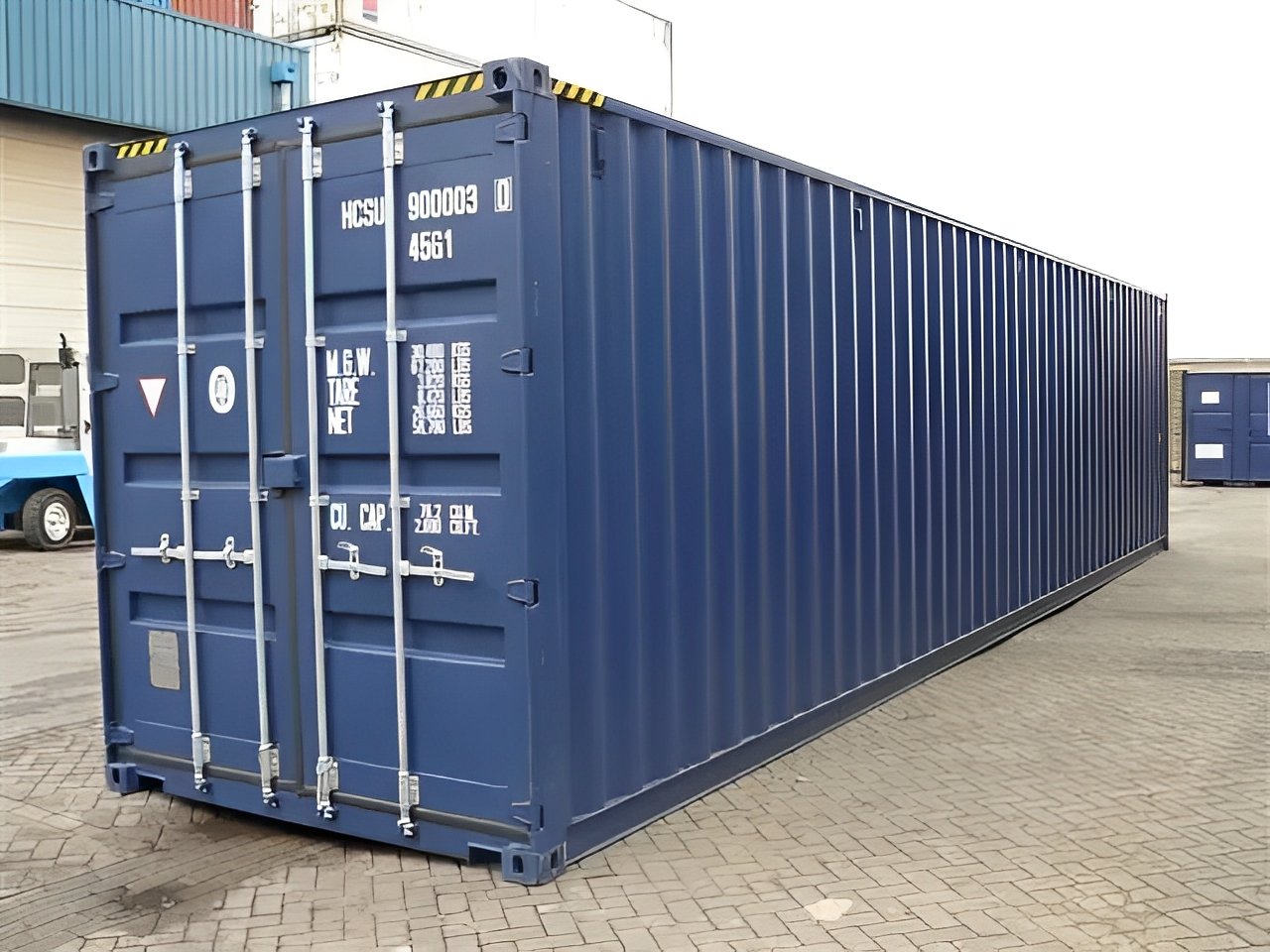 Navy shipping container with double cargo doors