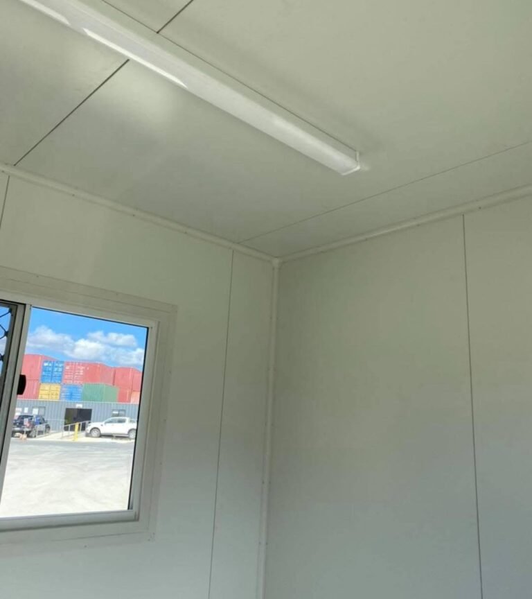 10ft Modified Shipping Container Office with Air Conditioning – White - Image 3